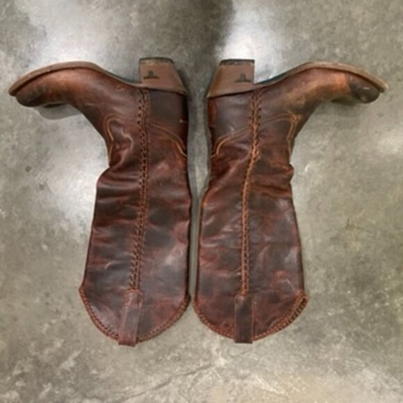 Lane Plain Jane Braided Round Toe Pull On Cowboy Womens Brown Boots Size 6.5 - Picture 6 of 11